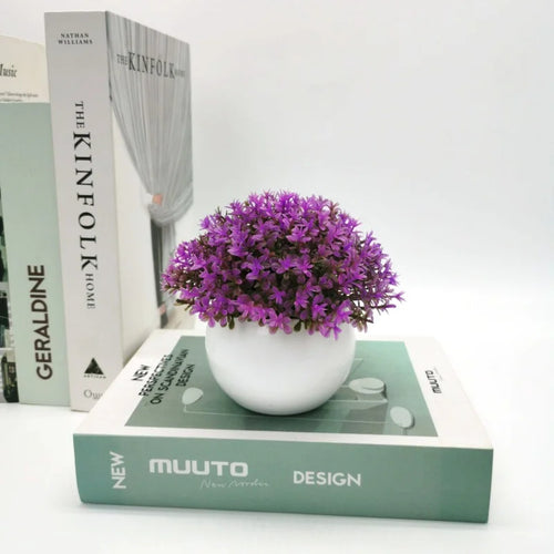 mini plantes artificielles en pot pour décoration intérieure et extérieure - vue 8 sur 11