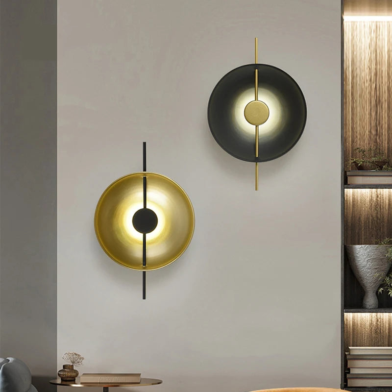 applique murale dorée à led style nordique design moderne élégance raffinée - vue 3 sur 8