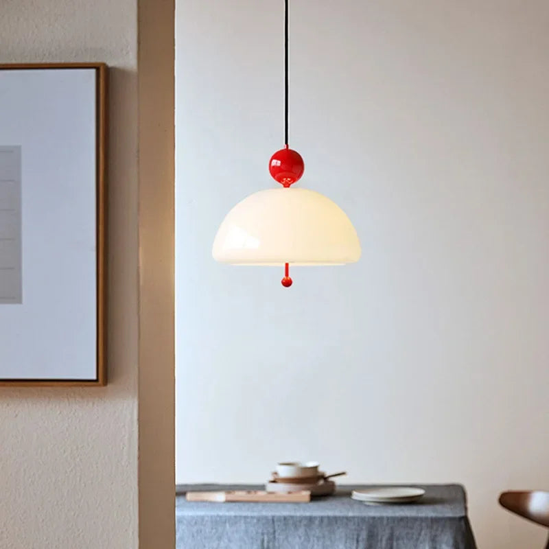 lustre rétro médiéval en verre crème pour intérieur élégant - vue 3 sur 11