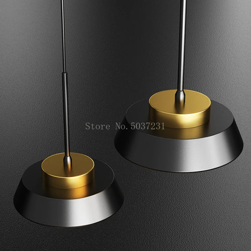 suspension moderne minimaliste en luxe noir design élégant - vue 5 sur 18