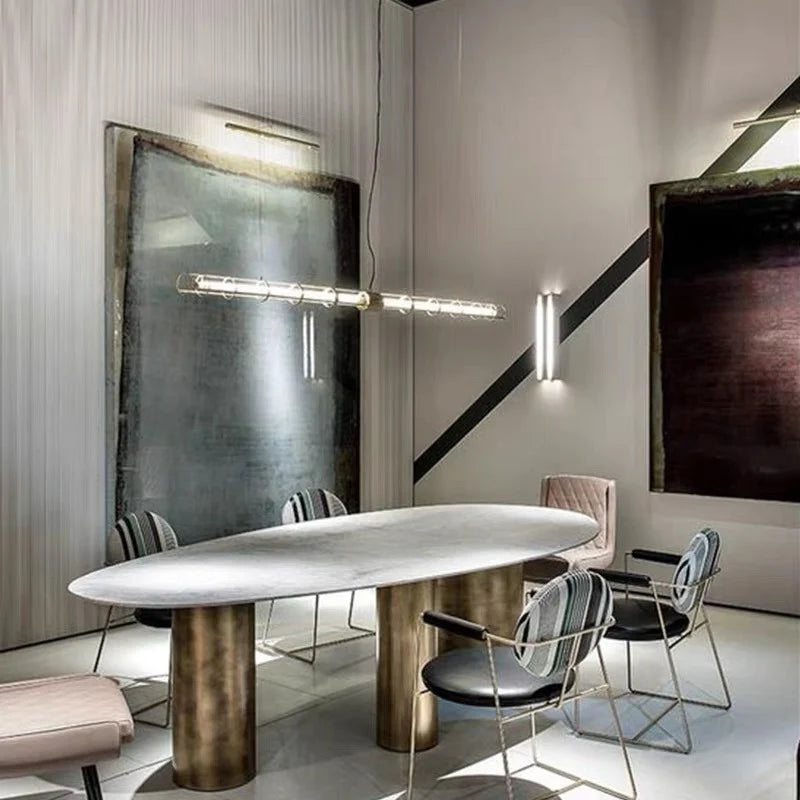 suspension moderne en verre pour bar restaurant café et bureau minimaliste - vue 3 sur 7