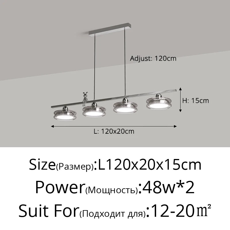 suspension minimaliste italienne pour éclairage intérieur moderne - vue 12 sur 14