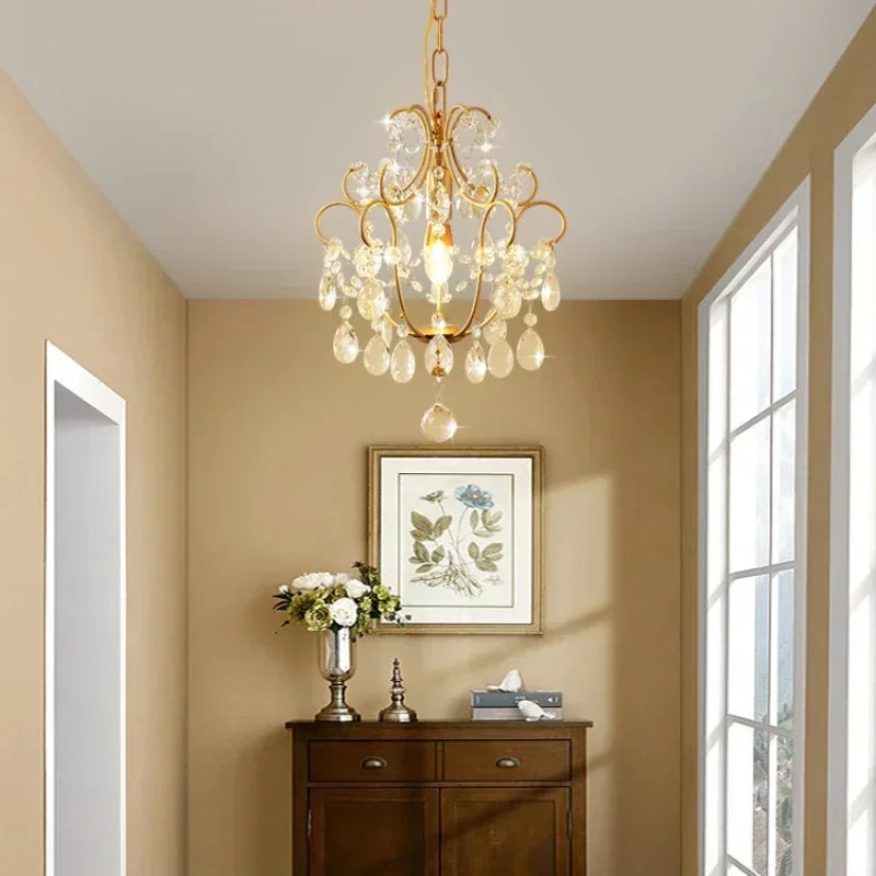 lustre led rétro en cristal pour décoration intérieure élégante - vue 2 sur 8