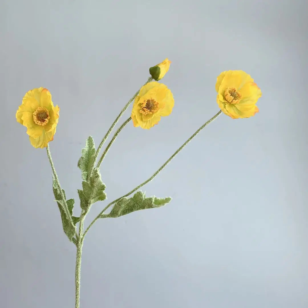 bouquet de fleurs artificielles pavot pour décoration maison jardin fête - vue 18 sur 26