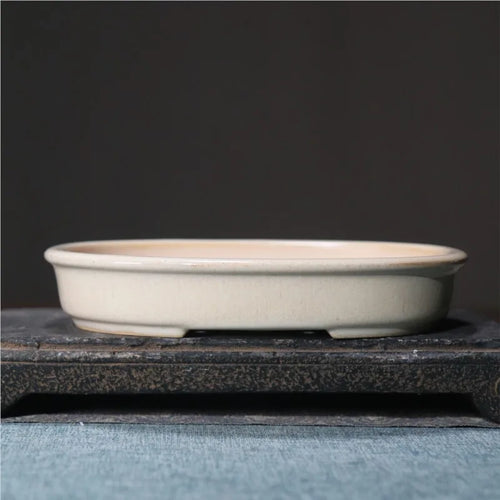pot de fleurs rond en sable pour bonsaï rétro et succulentes - vue 3 sur 19
