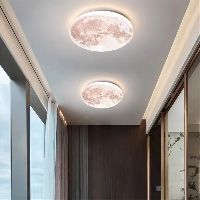 plafonnier lune créatif pour éclairage romantique dans une chambre - vue 5 sur 9