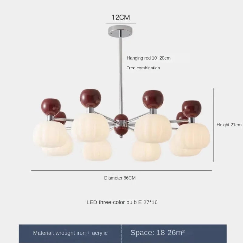 lustre décoratif acrylique avec abat-jour suspendu créatif - vue 12 sur 14