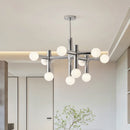 lustre chrome au design artistique pour éclairage d'intérieur