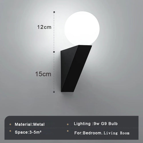 applique murale moderne en verre pour intérieur avec éclairage led - vue 7 sur 8