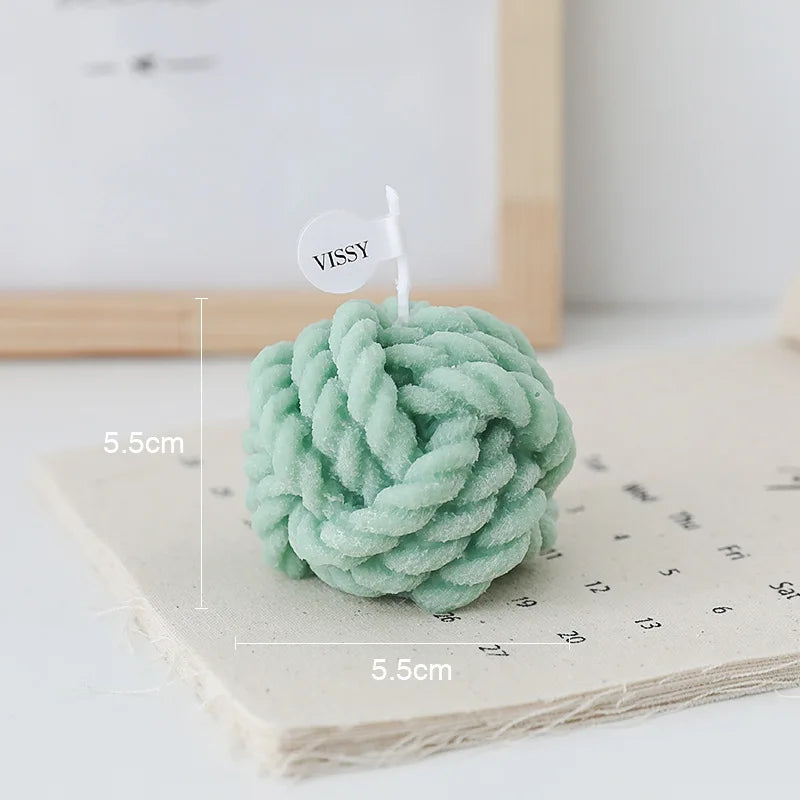 bougie parfumée en forme de boule en cire de soja décorative et mignonne - vue 8 sur 14