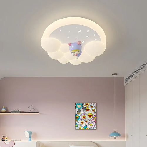 plafonnier led moderne nuages bulles pour chambre enfant - vue 6 sur 10