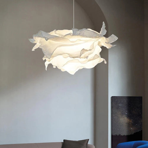 lustre minimaliste en papier led pour éclairage intérieur bricolage - vue 4 sur 12