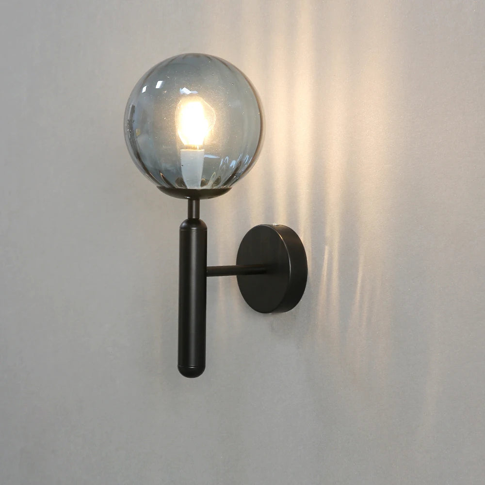 Applique nordique chambre moderne à côté de boule de verre applique murale LED luminaire applique éclairage salle de bain miroir escalier lumière Luminaria - vue 4 sur 14
