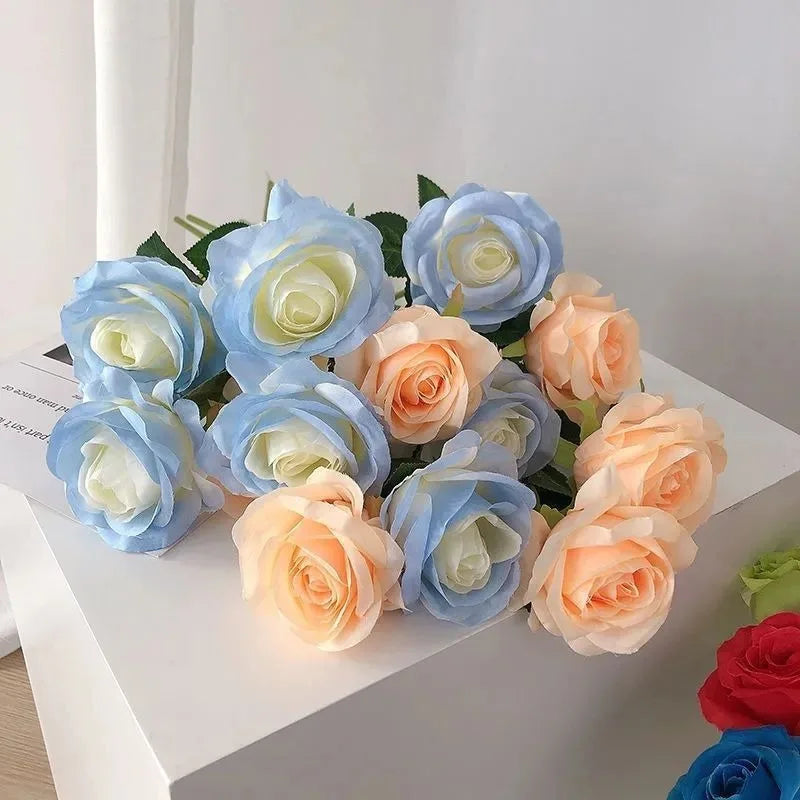 rose artificielle dégradé pour décoration fête thème féerique - vue 4 sur 16
