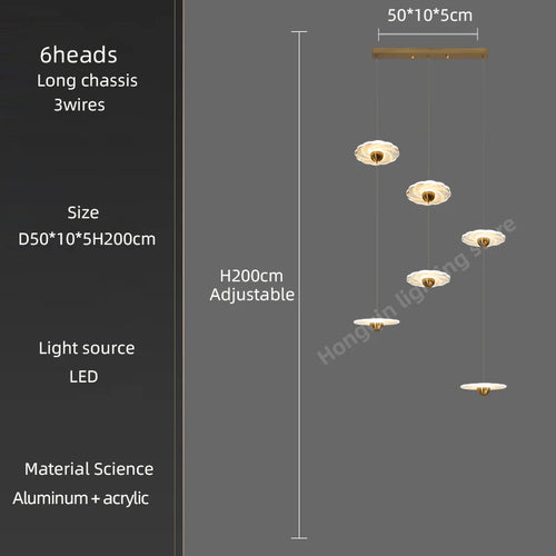 lustre moderne à led pour éclairage intérieur élégant - vue 13 sur 26
