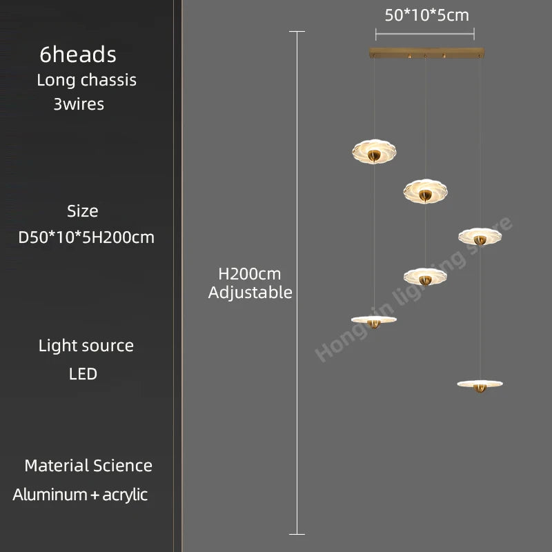 lustre moderne à led pour éclairage intérieur élégant - vue 12 sur 26