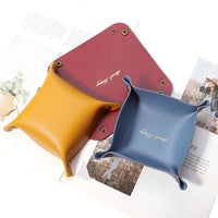 boîte de rangement en cuir pour bureau et accessoires