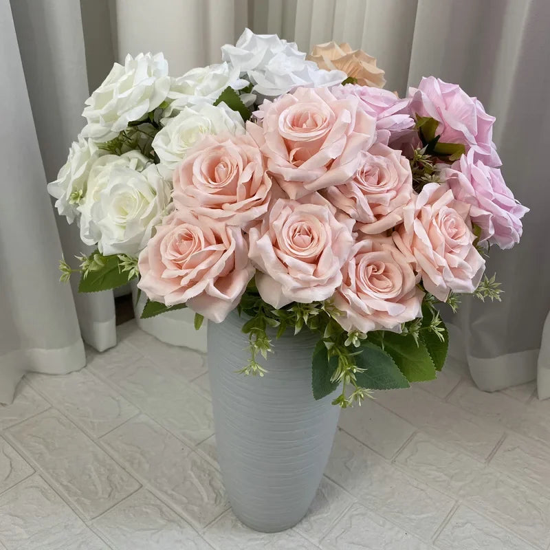 bouquet de roses artificielles décoratives pour événements et salles - vue 3 sur 15