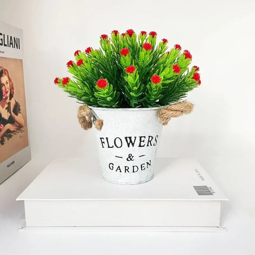 fleur artificielle en pot pour décoration créative et festive - vue 10 sur 10