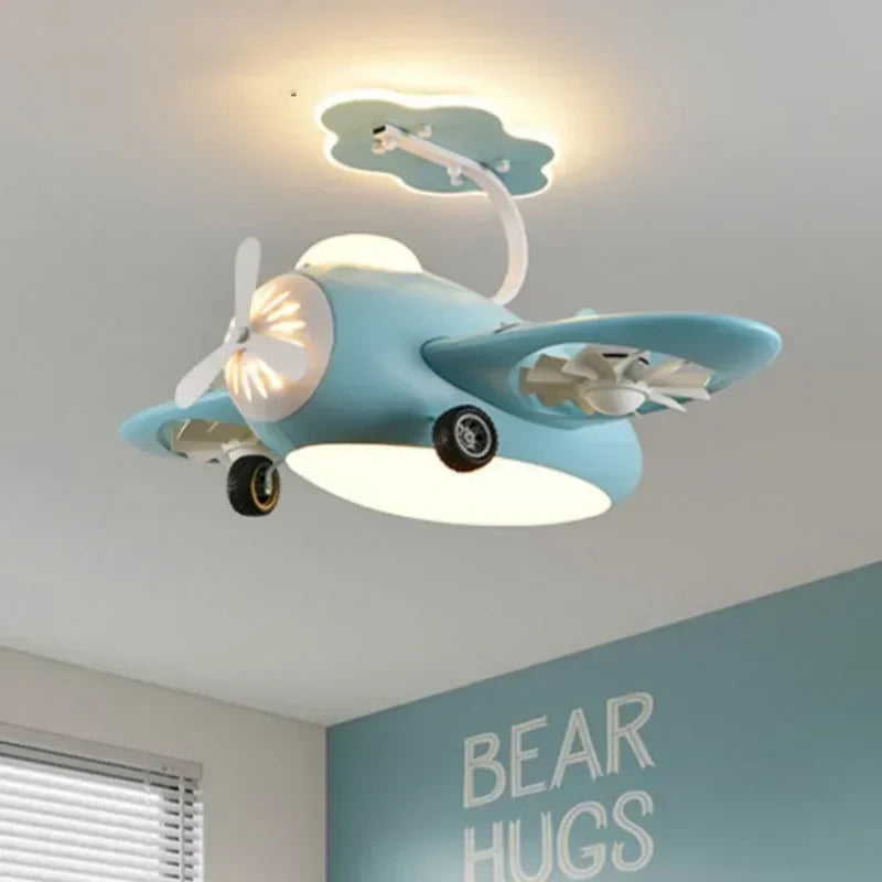 plafonnier ventilateur électrique pour chambre d'enfants design moderne - vue 5 sur 9