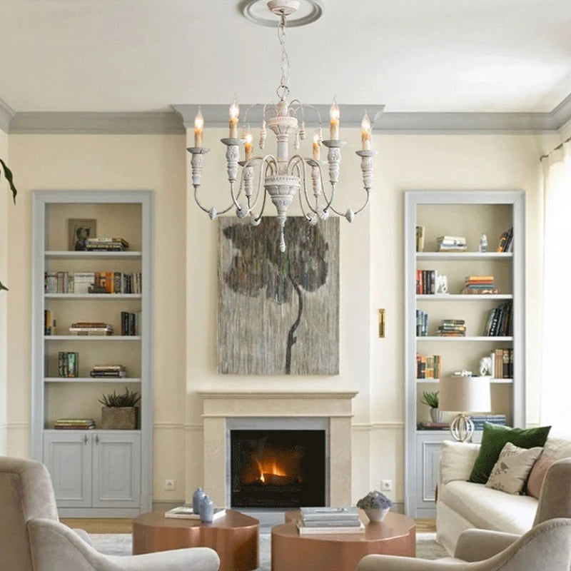 lustre en bois massif pour décoration intérieure et éclairage - vue 4 sur 10