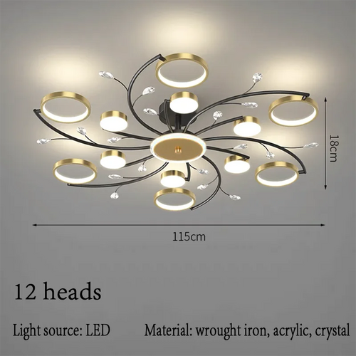 lustre nordique lumineux pour un éclairage intérieur élégant - vue 7 sur 7