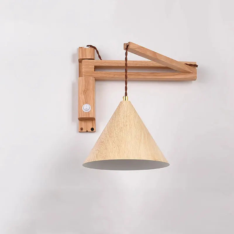 applique murale rétractable pliable en bois style japonais nordique artistique - vue 5 sur 8
