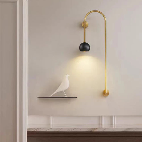 applique murale minimaliste en cuivre et laiton gu10 - vue 4 sur 8
