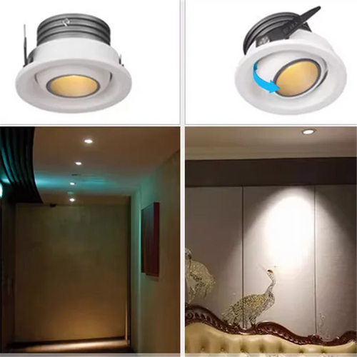 mini tube led anti-éblouissement intégré intensité réglable cob projecteur plafond maison - vue 7 sur 8