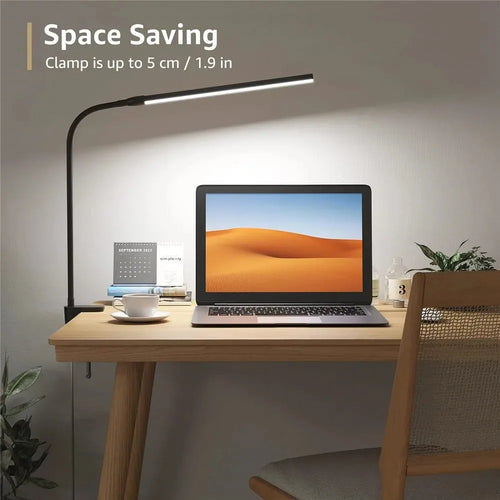 lampe de bureau led pliable à clip protection des yeux 3 modes 10 intensités - vue 4 sur 10
