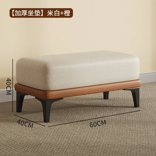 tabouret en velours moderne nordique pouf unique et peu encombrant - vue 11 sur 24