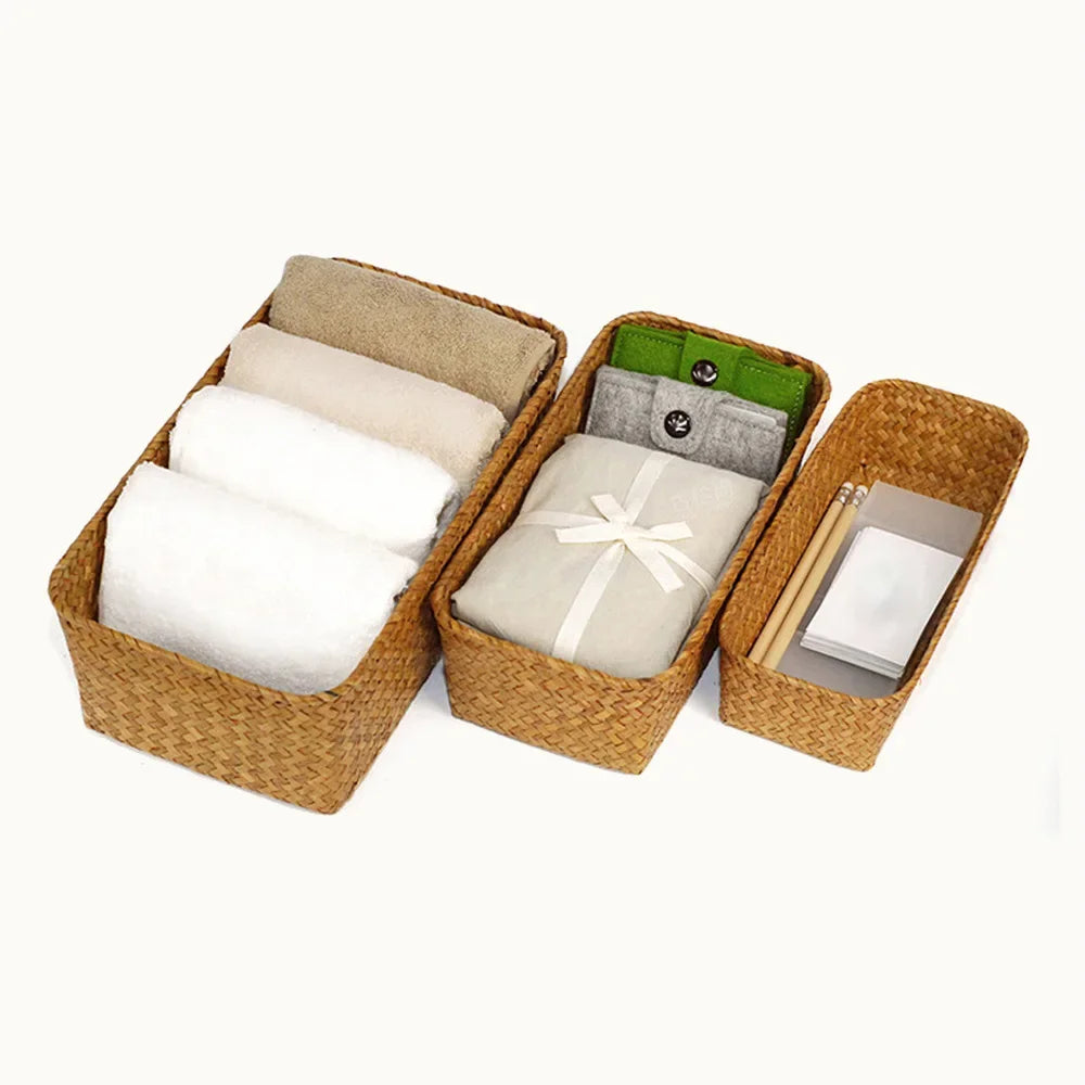 panier de rangement en osier tressé pour la cuisine - vue 3 sur 12