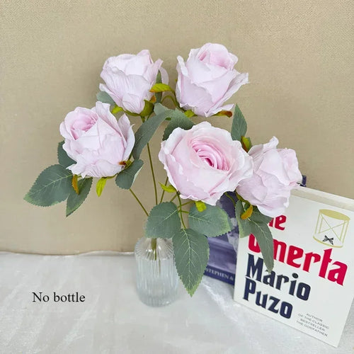 bouquet de roses artificielles en soie pour mariée décoration élégante - vue 14 sur 16