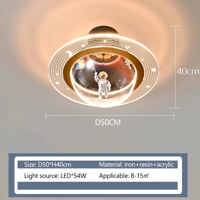 plafonnier led créatif astronaute pour chambre d'enfant nouvelle collection