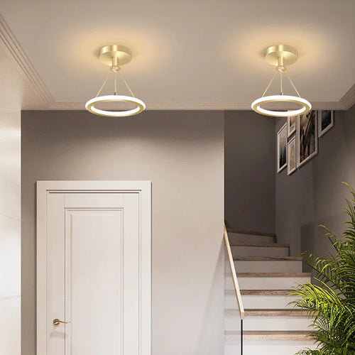 plafonnier LED moderne nordique rond - vue 6 sur 6