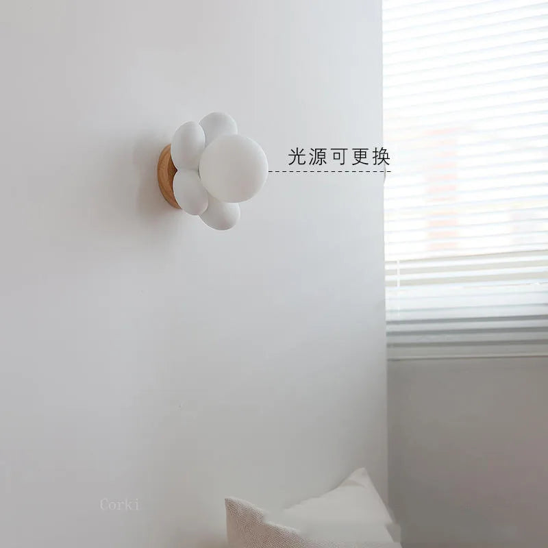Applique murale LED à fleurs roses et blanches - vue 5 sur 5