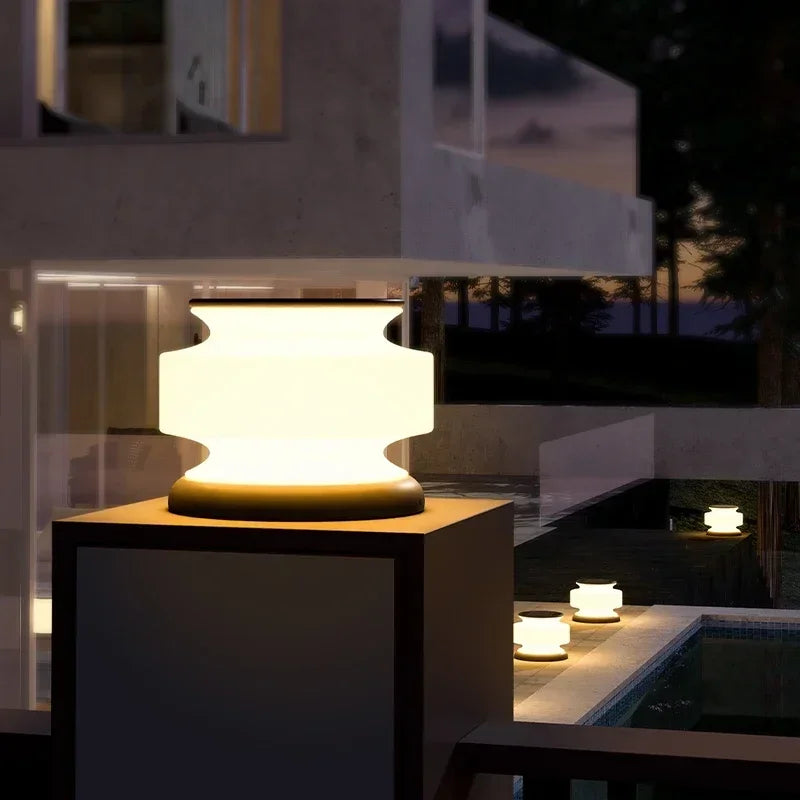 lampe solaire étanche pour éclairage extérieur moderne jardin et paysage - vue 5 sur 8
