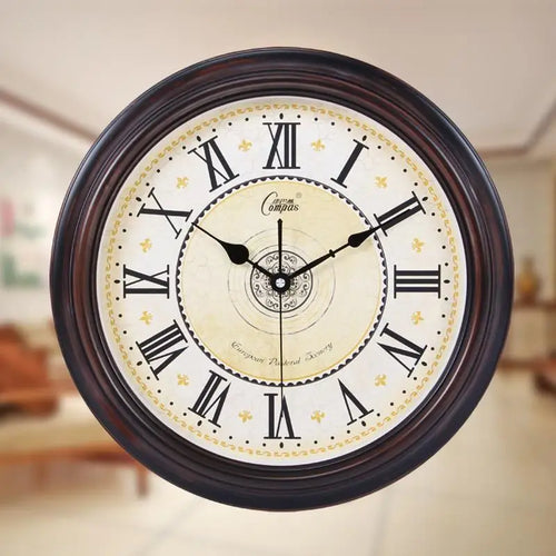 horloge murale rétro silencieuse classique en abs quartz - vue 4 sur 7