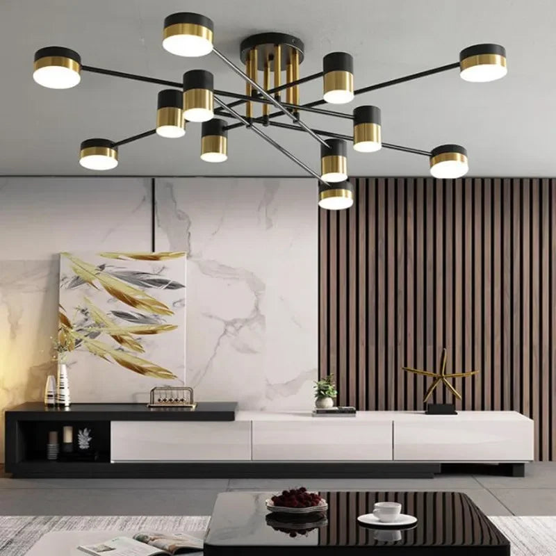lustre led en métal moderne pour décoration intérieure - vue 2 sur 10