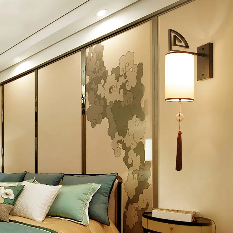 applique murale en tissu style chinois pour hôtel décoration - vue 6 sur 7