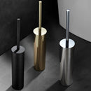 porte-brosse mural en acier inoxydable pour salle de bain