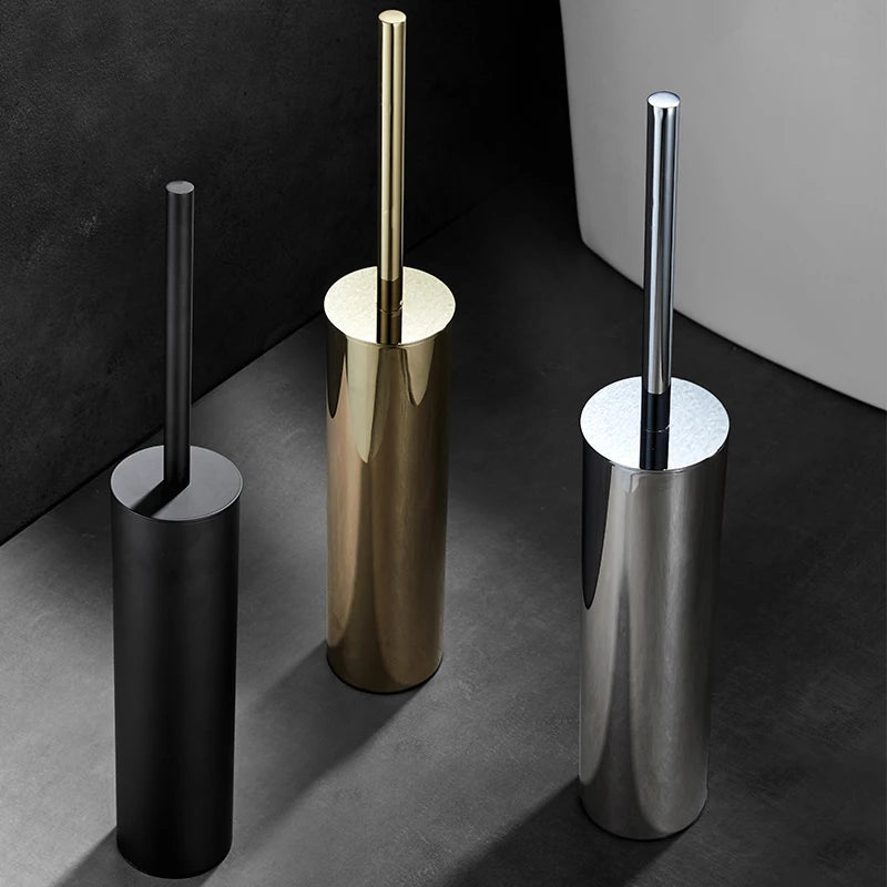 porte-brosse mural en acier inoxydable pour salle de bain - vue 2 sur 14