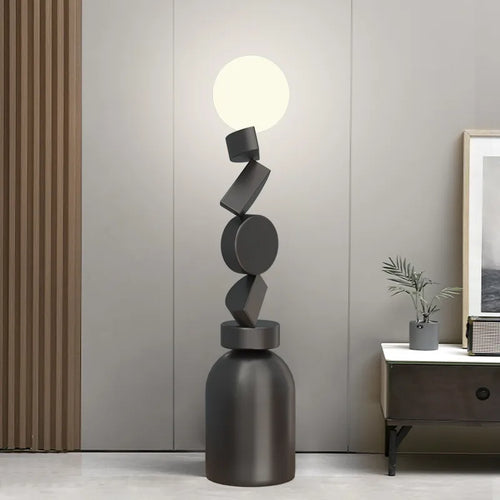 Lampadaire rond Unique en acrylique - vue 4 sur 6