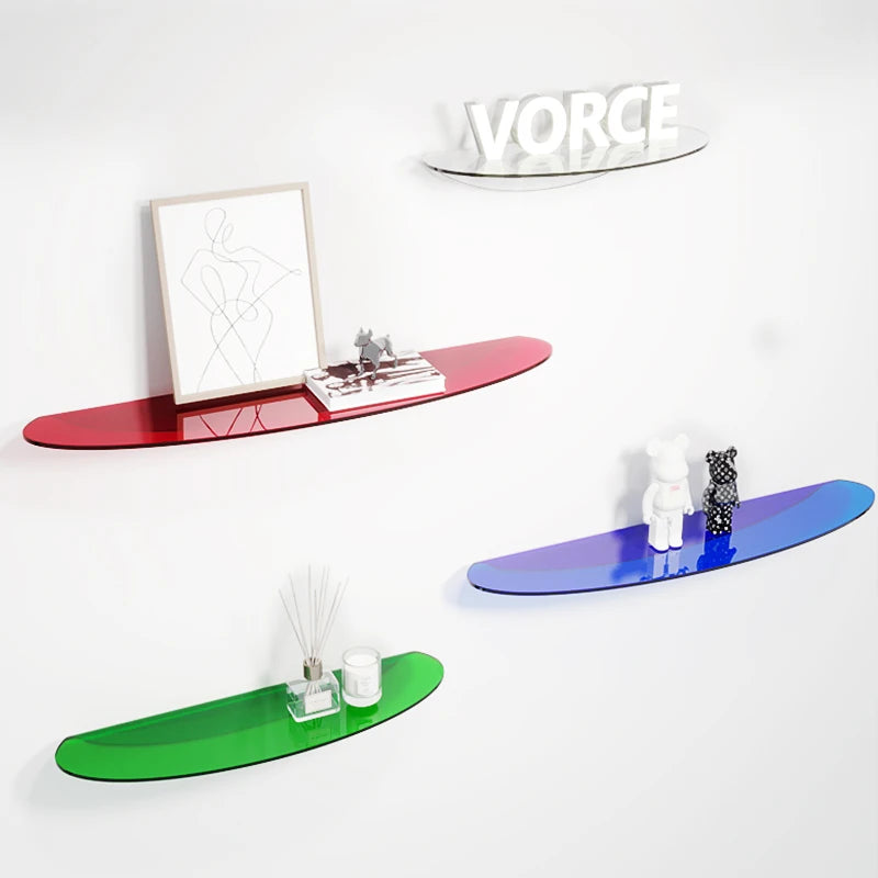 étagère flottante acrylique pour rangement invisible moderne - vue 1 sur 46