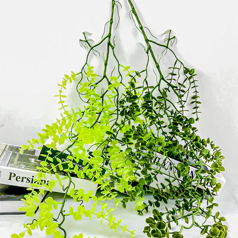 plantes artificielles en rotin et eucalyptus pour décoration intérieure et extérieure - vue 2 sur 6