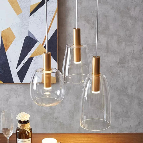 lustre suspension led luxe déco nordique luminaires modernes - vue 2 sur 12