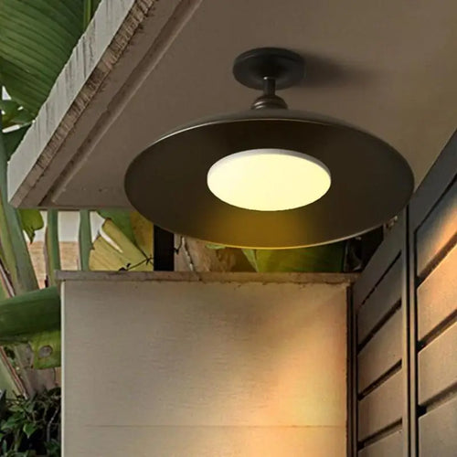 plafonnier led rétro ovni pour éclairage extérieur jardin balcon cour - vue 3 sur 10