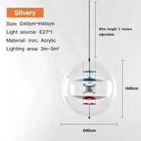 lustre moderne acrylique led danois art planète suspension