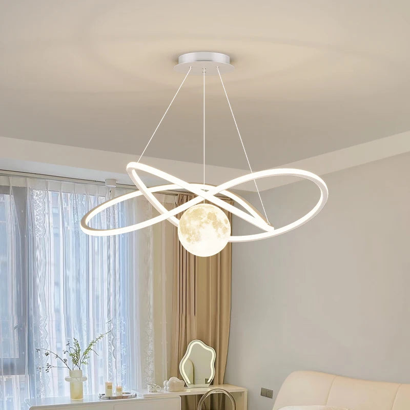 Lustre led arrondi pour décoration intérieure - vue 2 sur 18