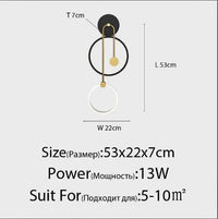 applique murale led ronde moderne décorative pour intérieur
